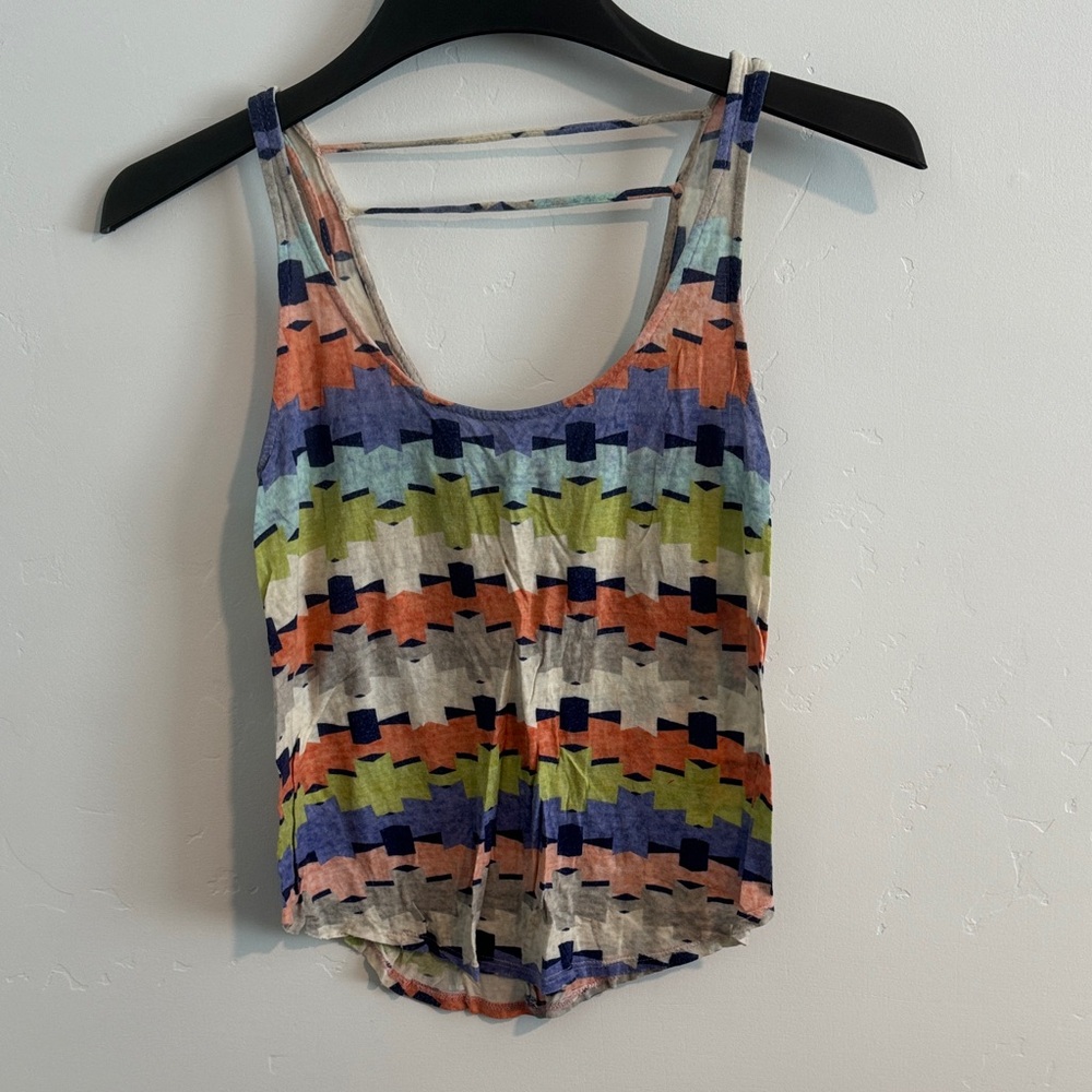 ‼️free w/purchase‼️Multicolor Geometric Patterned Tank Top